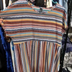 SHEIN Multicolor Striped Midi Dress